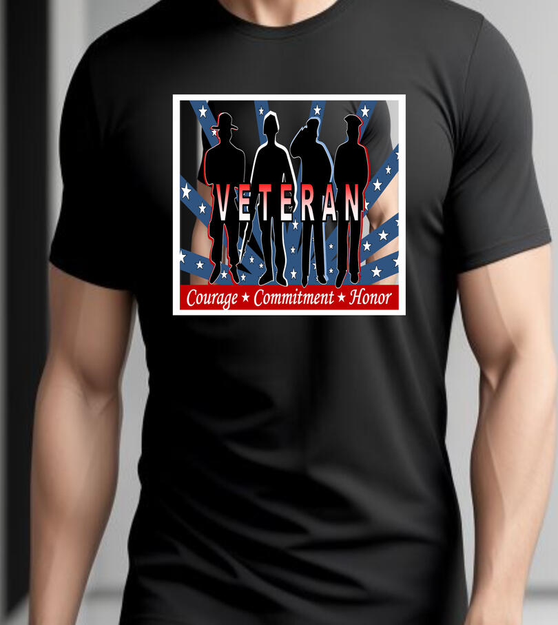 Veteran T-shirt Design Template.